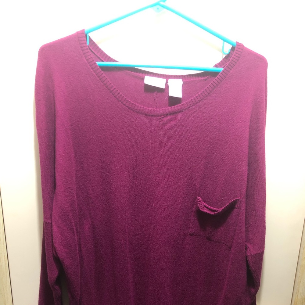 Burgundy oversized sweater